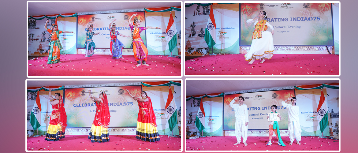  Ambassador Shri Pradeep Rawat and Mrs. Shruti Rawat graced the ‘Cultural Evening’ programme as part of India @ 75 celebrations.
