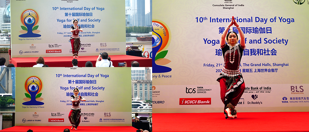Celebration of 10th International Day of Yoga in Shanghai (21.06.2024)